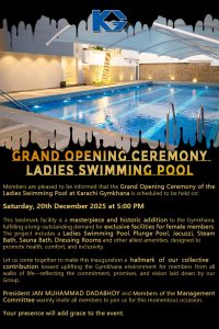 Ladies Swimming Pool Opening