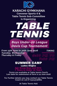 Table Tennis Summer Camp